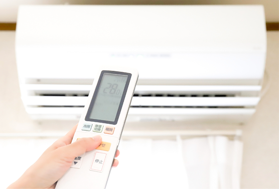 エアコンのリモコンを確認