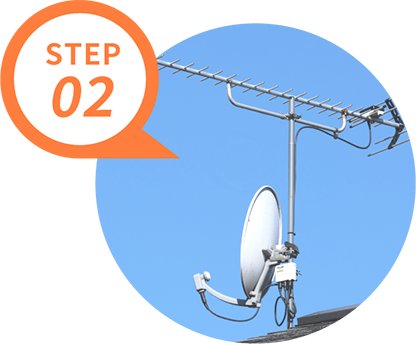 アンテナの点検作業